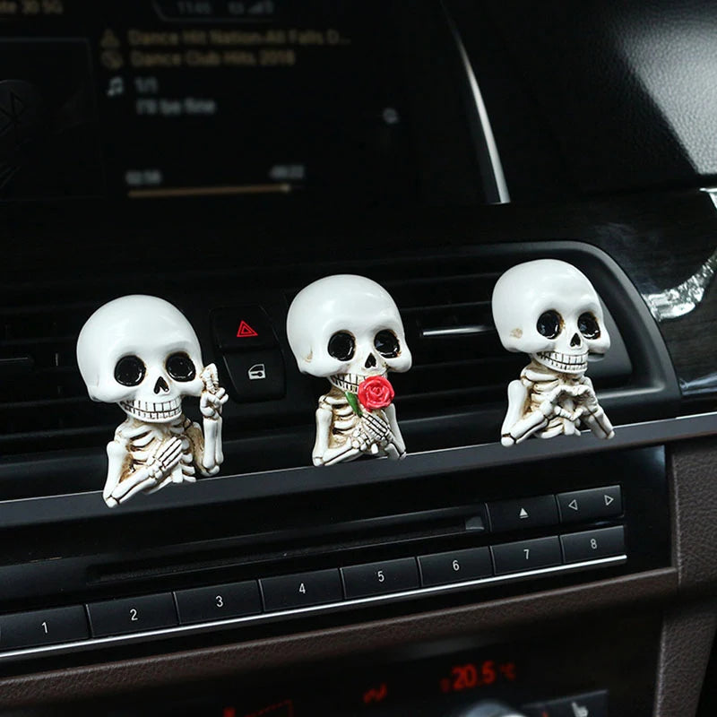 3PC Halloween Skull Car Vent Clips