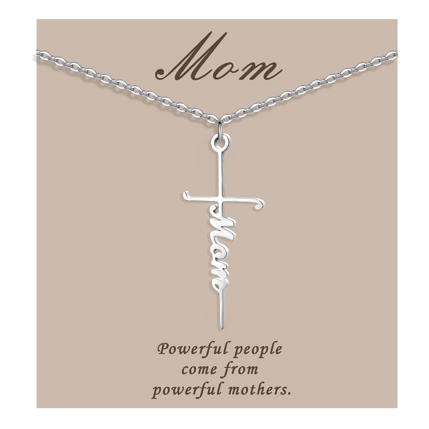Cross Mom Necklace