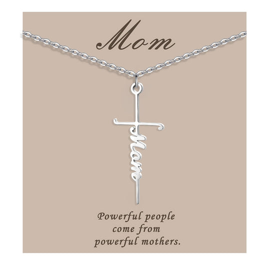 Cross Mom Necklace