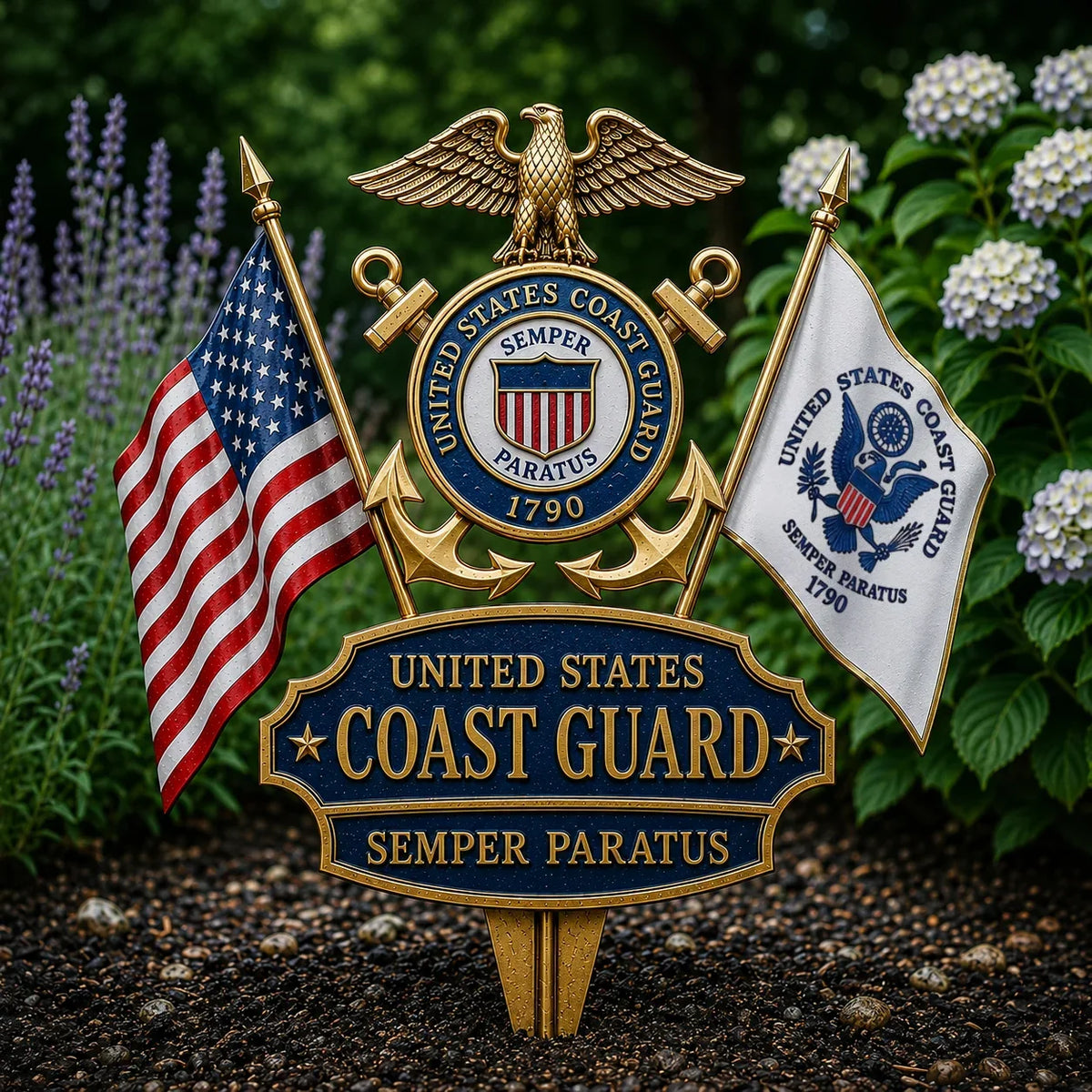 U.S. Military Tribute Garden Stake — Choose Your Branch