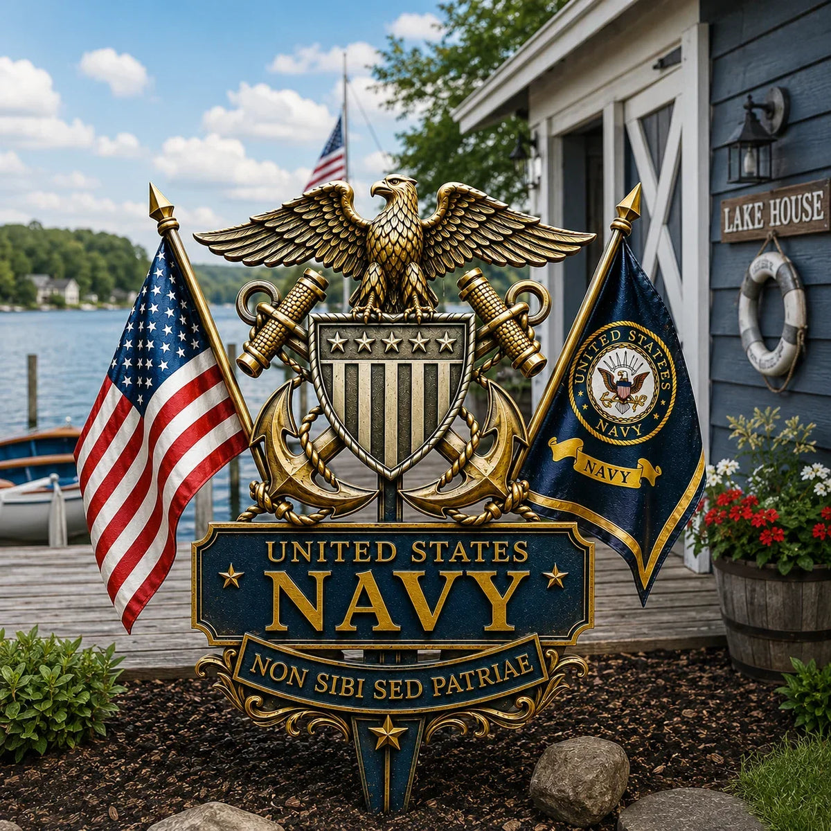 U.S. Military Tribute Garden Stake — Choose Your Branch