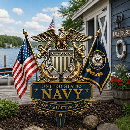 U.S. Military Tribute Garden Stake — Choose Your Branch