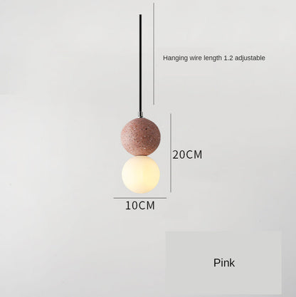 Minimalist Terrazzo Finish Hanging Lamp Fixture