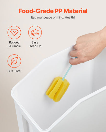 4.5Gal/20L Large Ingredient Storage Container Airtight Kitchen Flour Bin