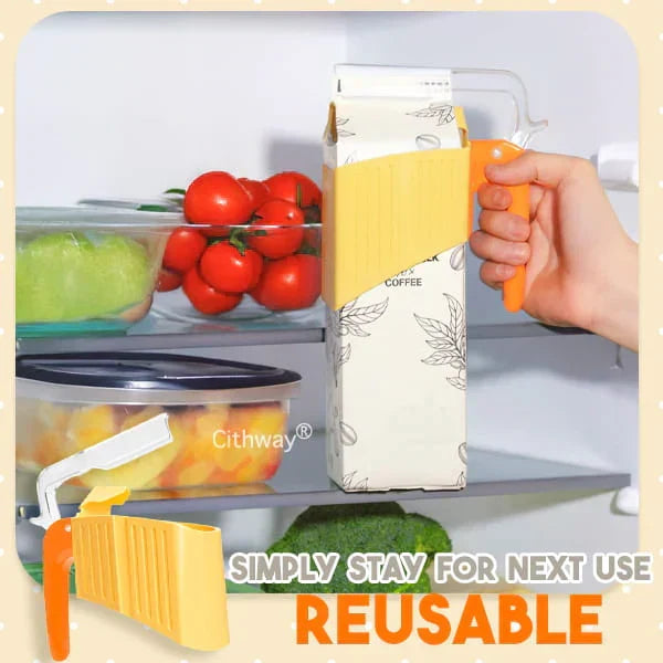 Easy Seal and Pour Carton Clip Handle