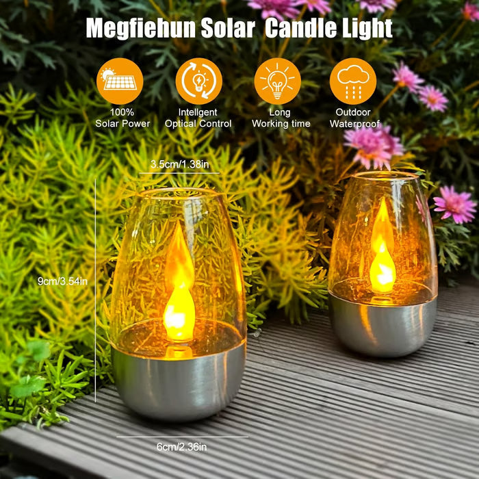 Solar Power Tea Lights: Flameless Flicker LED Candles with Dusk to Dawn Sensor
