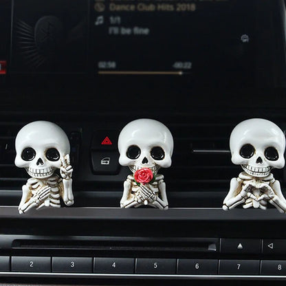 3PC Halloween Skull Car Vent Clips