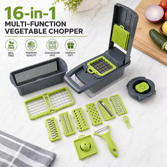 16-in-1 Master Meal Prep: Slice, Dice, & Julienne