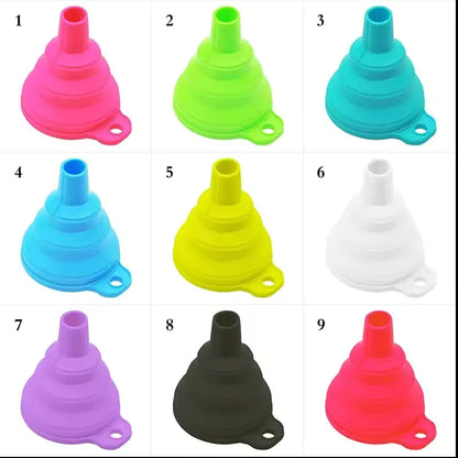 4 pcs Space Saving Collapsible Silicone Funnels Set