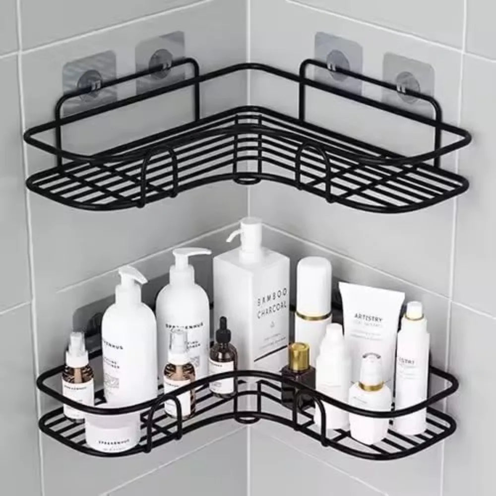Corner Shower Caddy – Wall-Mount Bathroom Storage Shelf for Shampoo & Toiletries