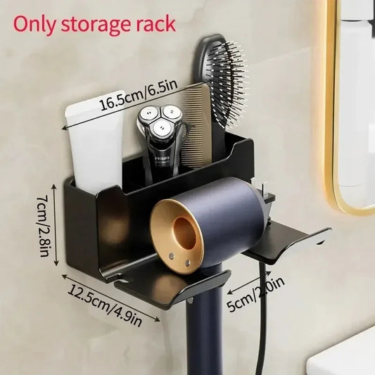1 Pcs Hair Dryer Holder Wall Dryer Cradle Straightener Stand Hairdryer Organizer Box Plastic Hair Dryer Stand Bathroom Organizer