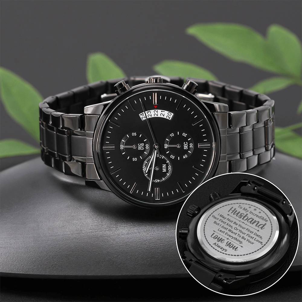 To My Husband Your Last Everything (Charcoal Black) – Men's Watch