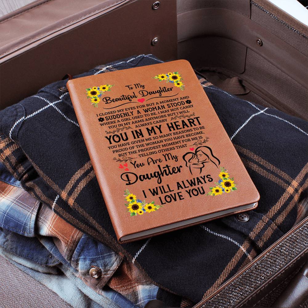 To My Daughter Proud – Leather Journal