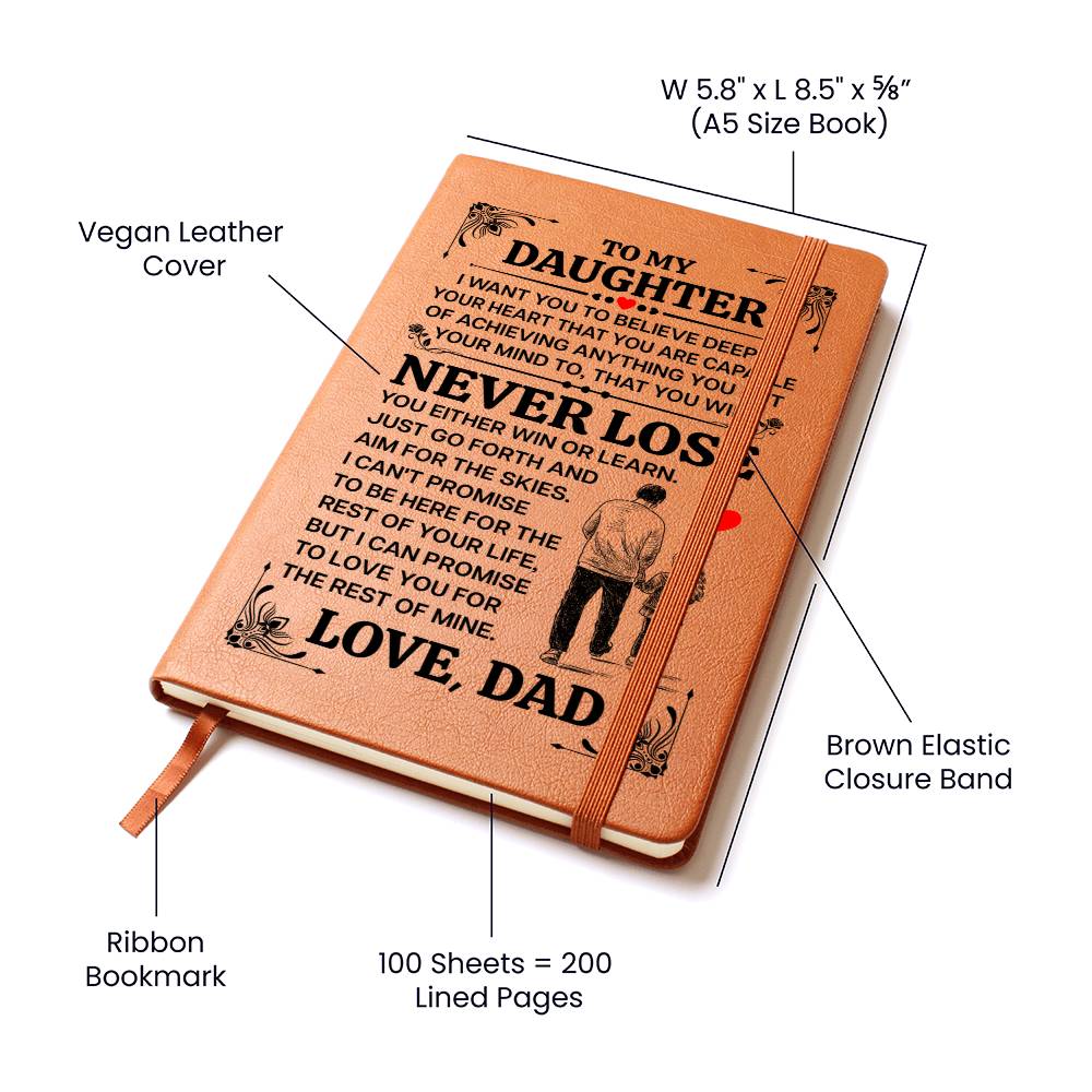 To My Daughter Promise – Leather Journal