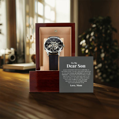 To My Dear Son Always Remember I Love You – Openwork Watch