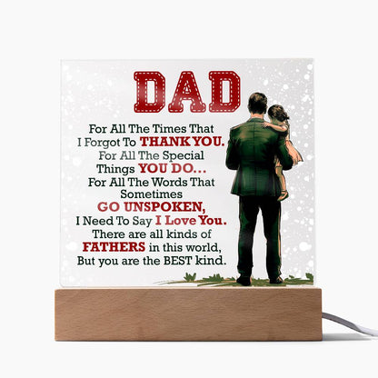 Thank You Dad - Acrylic Square