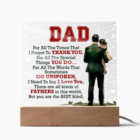 Thank You Dad - Acrylic Square