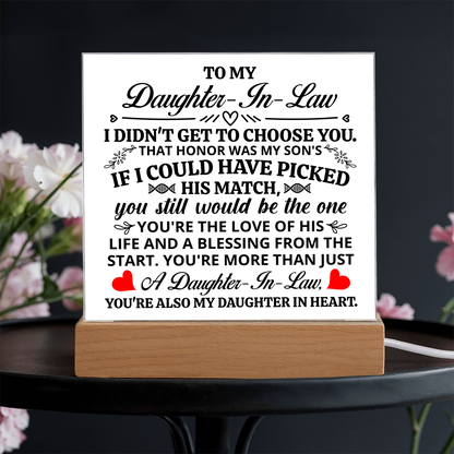 To My Daughter-in-Law Honor – Acrylic Square