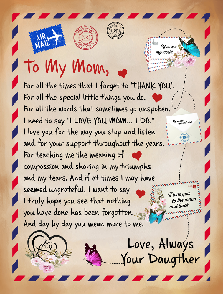 To My Mom Thank You – Coral Fleece Blanket