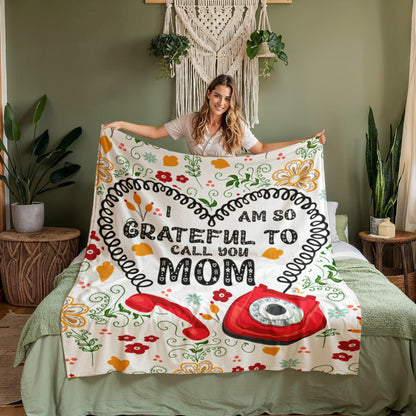 I Am So Grateful – Coral Fleece Blanket