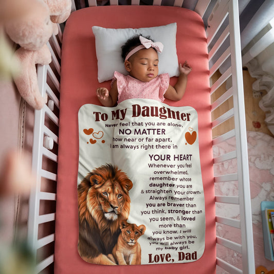 To My Daughter Never Feel Alone – Sherpa Fleece Blanket