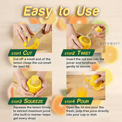 Fresh Squeeze 2-in-1 Citrus Juicer Set (2Pcs)