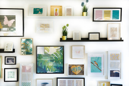 Abstract Line Art Framed Canvas Prints Aesthetic Presentation View 1