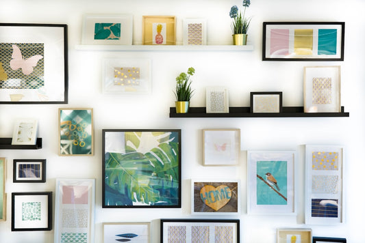 Abstract Line Art Framed Canvas Prints Aesthetic Presentation View 1